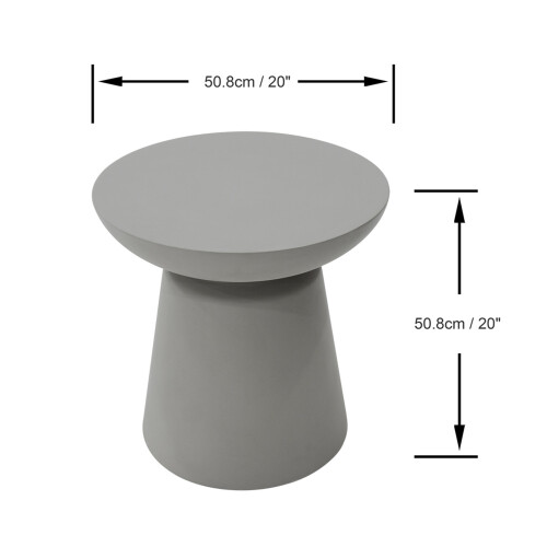 Kylix GRC Side Table in Space Gray 2