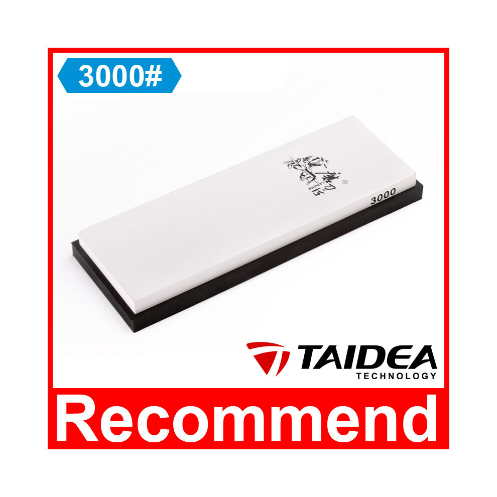 (A-3000Grit As Shown) Taidea Professional Kitchen Sharpening Stone Fast Knife Sharpener Whetstone Sharpening System White Alundum 240-8000Grit 4856906274122