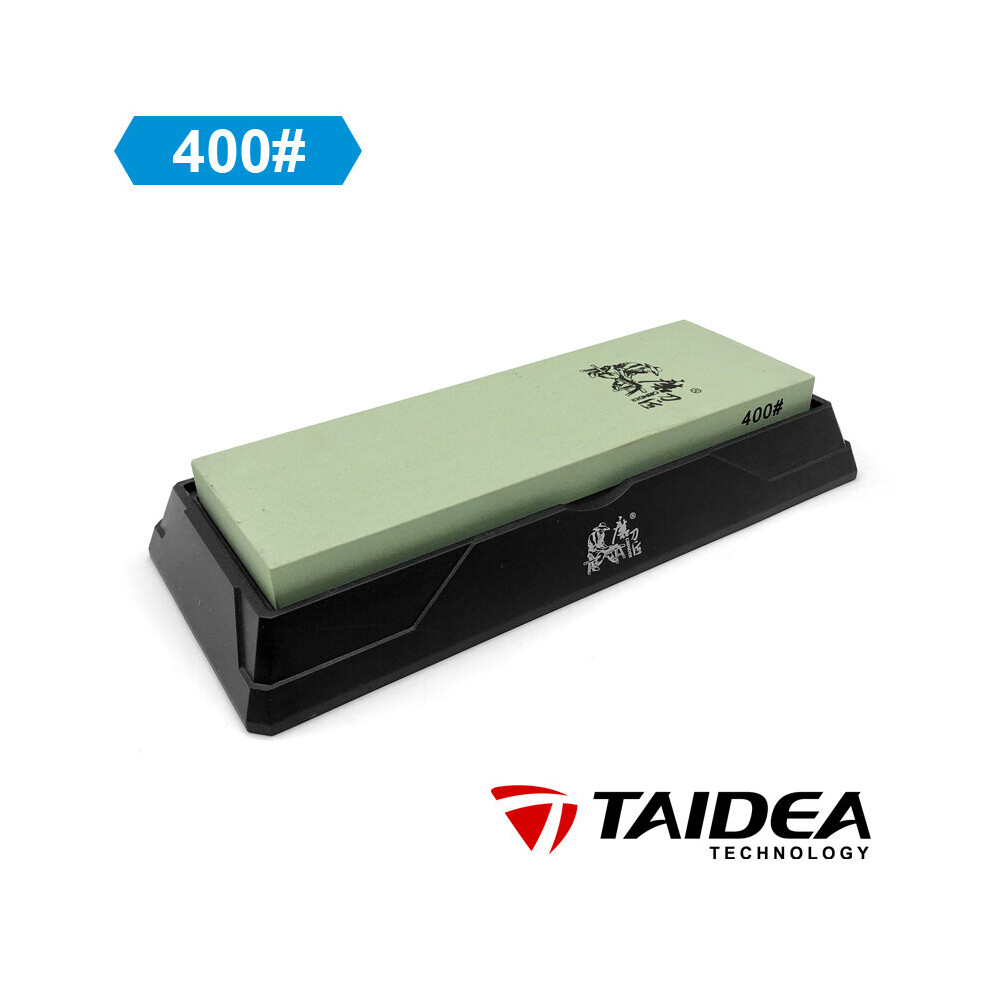 (A-400Grit As Shown) Taidea Professional Kitchen Sharpening Stone Fast Knife Sharpener Whetstone Sharpening System White Alundum 240-8000Grit 4856906274139