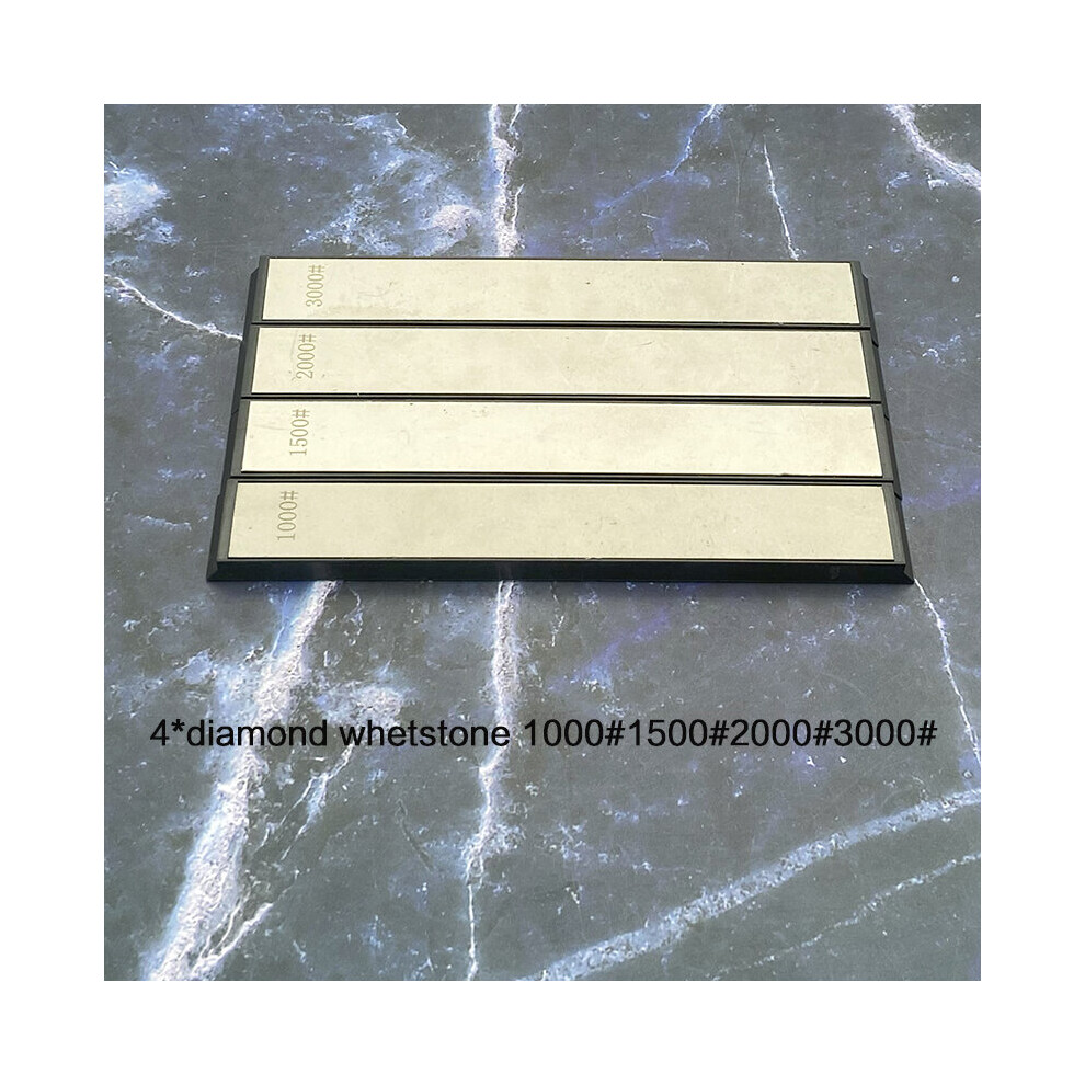 (A-Burgundy 24 Hours) Sharpening Stone Whetstone Knife Sharpener Hotfixed Angle Knife Sharpener Honing Stonesc Diamond 80#150#1000#3000# 18Pcs 4856906280871