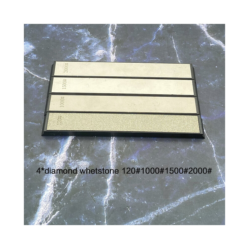 (A-Chocolate 24 Hours) Sharpening Stone Whetstone Knife Sharpener Hotfixed Angle Knife Sharpener Honing Stonesc Diamond 80#150#1000#3000# 18Pcs 4856906280888