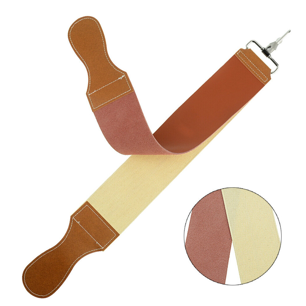 Premium Canvas And Leather Sharpening Strop For Knife Polishing Barber Straight Razor Shaving Belt Strap Sharpener Tools 4856906285807
