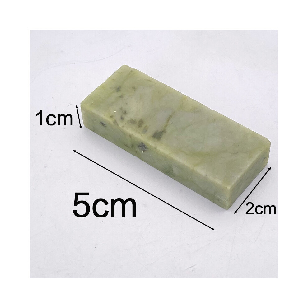 (A-A) 10000 Grit Natural Green Agate Sharpening Stone Whetstone Fine Grinding Polishing Shaved Bar Kitchen Knife Sharpener Honing Tool 4856906275686