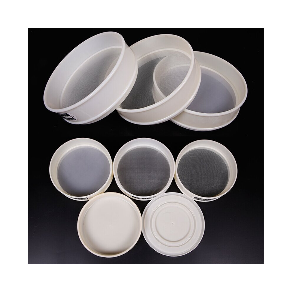 (a-250Mesh 0.063mm 20cm Diameter) 8-500Mesh 20cm Round Flour Sieve Food Grade Nylon Mesh Kitchen Bean Filter Sieve Screen Lab Powder Filter Sieves Str-image-OPC-PBQ7YT8-NEW