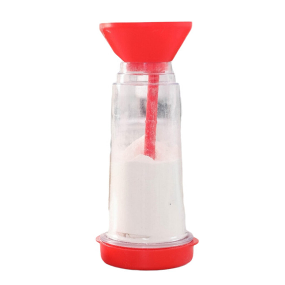 (a-Red) Flour Sieve Uniform Mesh PP Safe Baking Tool Handheld Rotating Transparent Sugar Shaker Dispenser Kitchen Accessories-image-OPC-PBQ7YW2-NEW