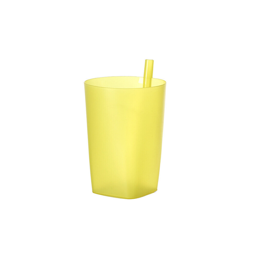 (A- 201-300Ml) Kid Children Infant Baby Sip Cup With Built In Straw Mug Drink Solid Fe Aa Ew Summer Cartoon Strawberry Straw Cup Plastic Orange Dechoicelife
