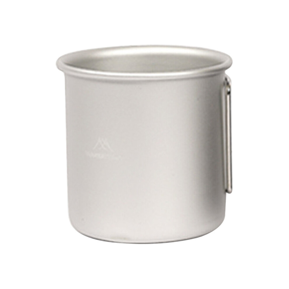(a-White) 300ml Camping Mug Lightweight Titanium Cup With Foldable Handle Tea Water Mugs Outdoor Portable Camping Hiking Cooking Tableware-image-OPC-PBQ7ZMH-NEW