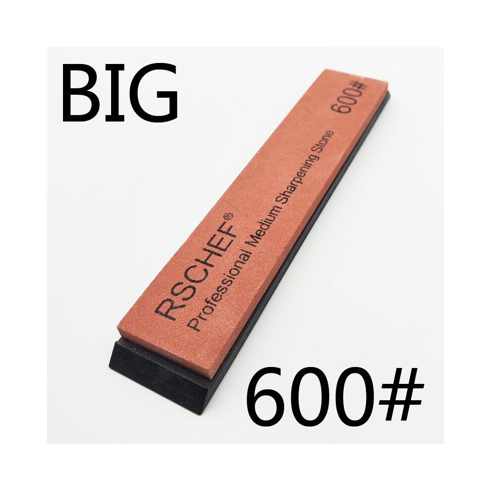 (A-Big 600Grit) [New] Big Size Knife Sharpener Sharpening Stone Grit 120-3000# Professional Fixed Grinding Stone Whetstone Water Kitchen Tool 4856906225827