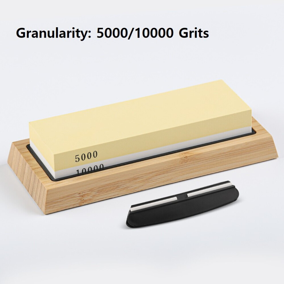 (A-5000 10000 Bamboo) Professional Knife Sharpener Whetstone Sharpening Stones Grinding Stone Water Stone Kitchen Tool Grit 240-10000 Double-Sided 4856906251581