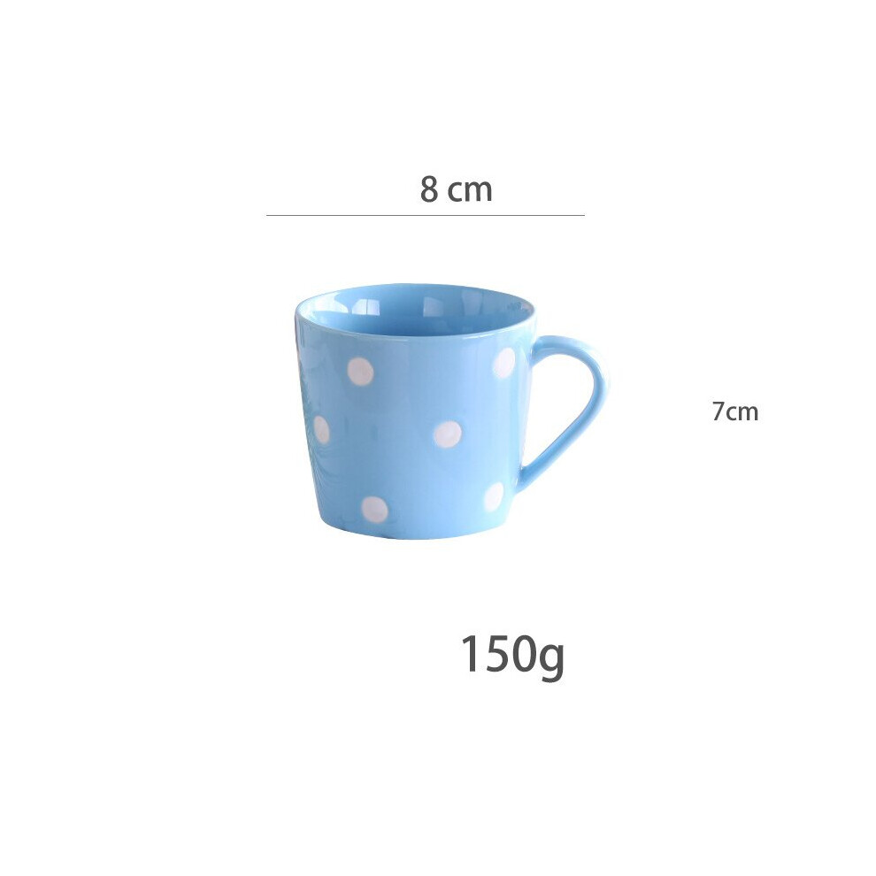 (a-1PCS 200ml) Best-selling Polka Dot Cup Cute Ceramic Cup Mug Creative Personality Trend Cup Household Milk Breakfast Coffee Cup