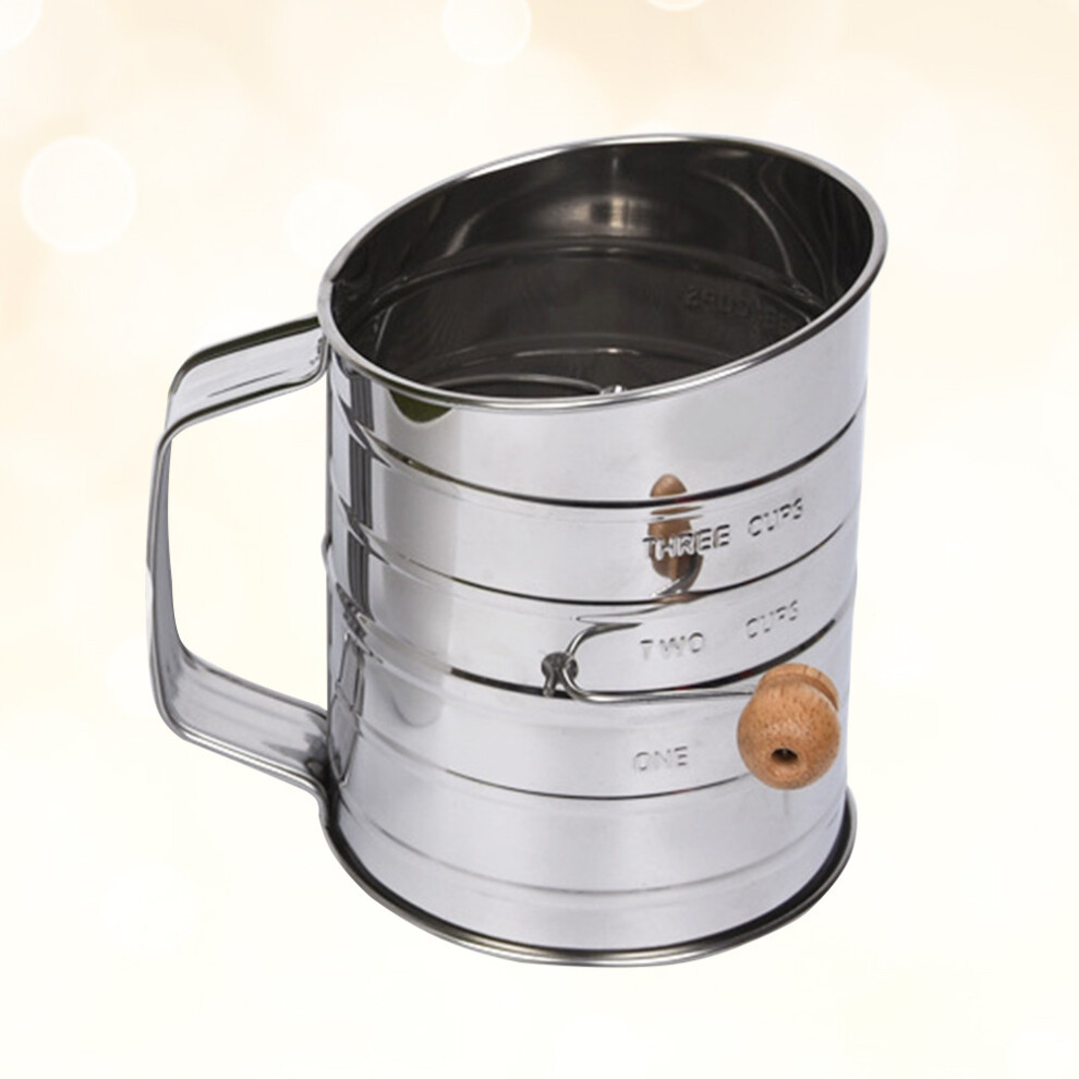 Sifter Flour Sifting Sieve Strainer Baking Mesh Steel Stainless Pasta Cake Cup Kitchen Pan Filter Net Sugar Powdered Metal Hand-image-OPC-PBQ85BH-NEW