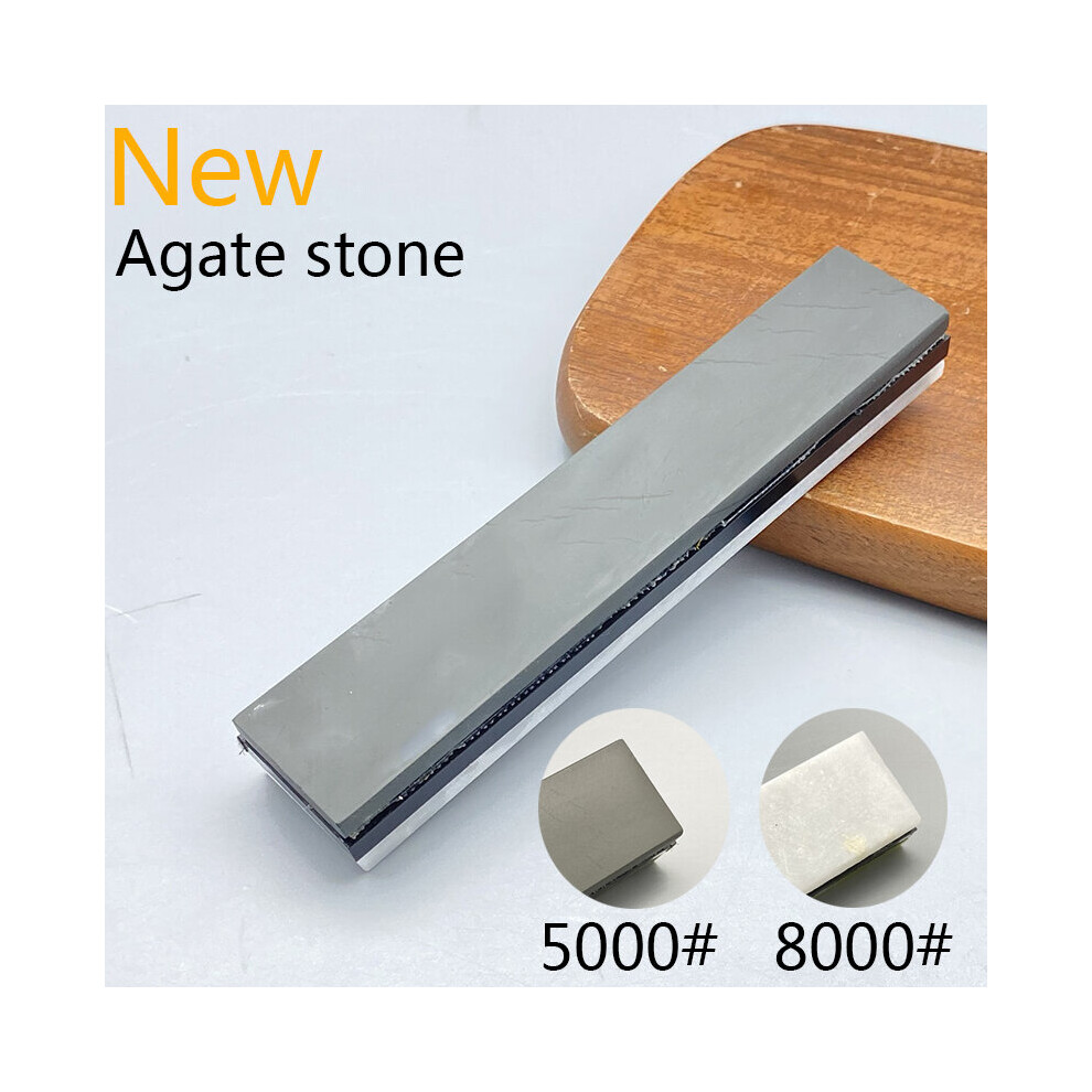 (A-Gold Sharpening Stone) 10000 Grit Natural Green Agate Sharpening Stone Whetstone Fine Grinding Polishing Shaved Bar Kitchen Knife Sharpener Honing 4856906249663
