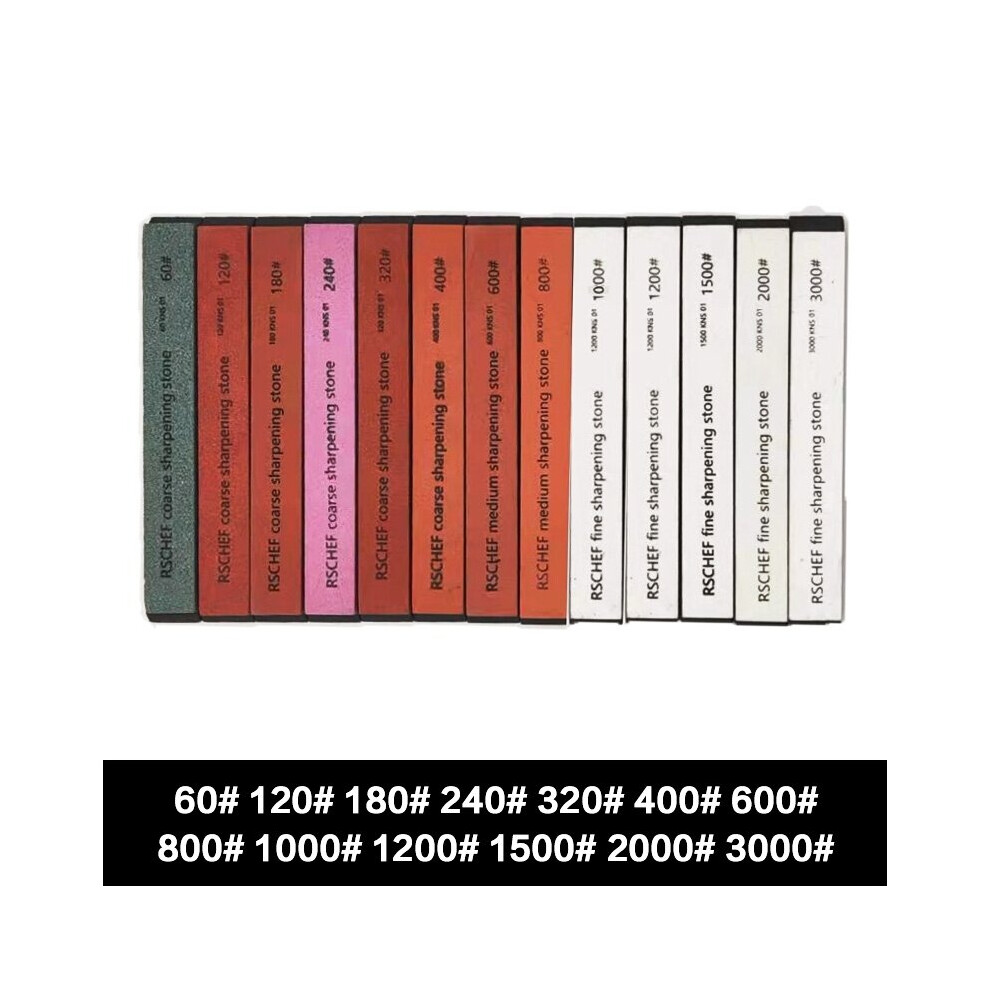 (A-13Pcs Set As Photo) 1Pc-13Pcs White Corundum Whetstone Bar Used For Ruixin Pro Knife Sharpener Whetstone Grinding Stone Sharpening Stone System 4856906247355