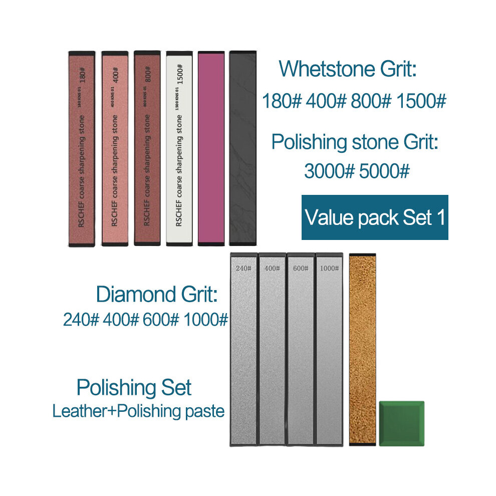 (A-Package A As Photo) 1Pc-13Pcs White Corundum Whetstone Bar Used For Ruixin Pro Knife Sharpener Whetstone Grinding Stone Sharpening Stone System 4856906247447