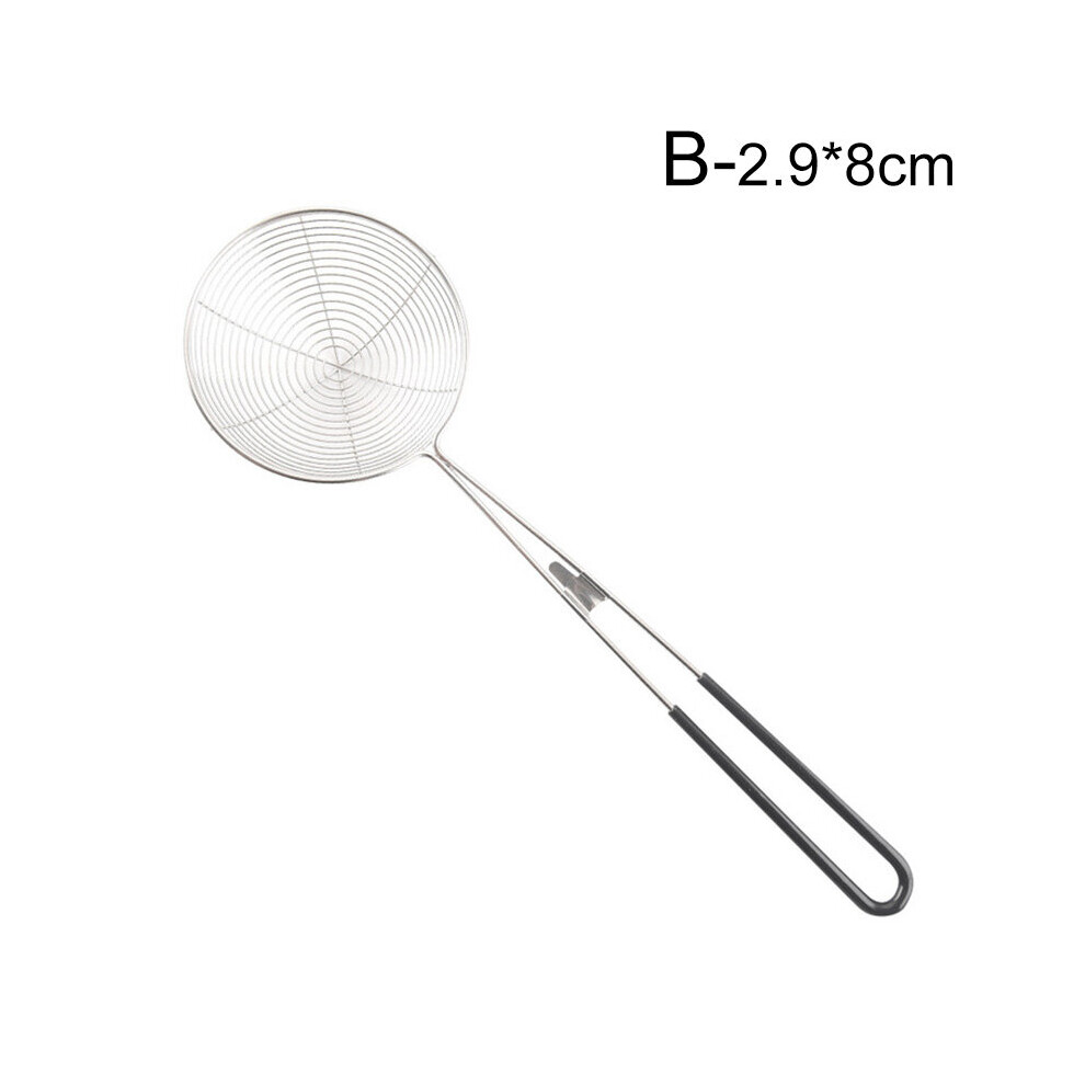 (a-02) 3 Sizes Skimmer Stainless Steel Colander Mesh Oil Strainer Flour Sifter Sieve Colander Leak Spoon Noodle Strainer Cooking Tools-image-OPC-PBQ85G8-NEW