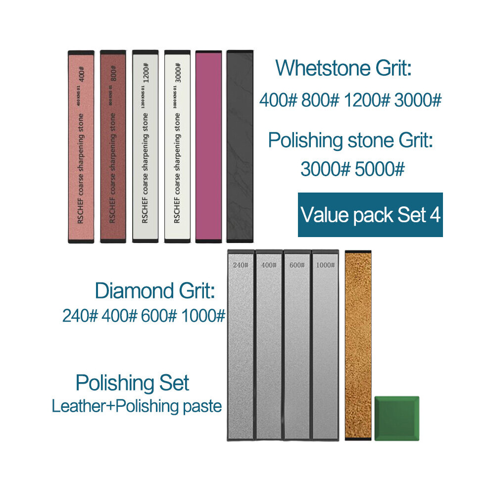 (A-Package D As Photo) 1Pc-13Pcs White Corundum Whetstone Bar Used For Ruixin Pro Knife Sharpener Whetstone Grinding Stone Sharpening Stone System 4856906247478