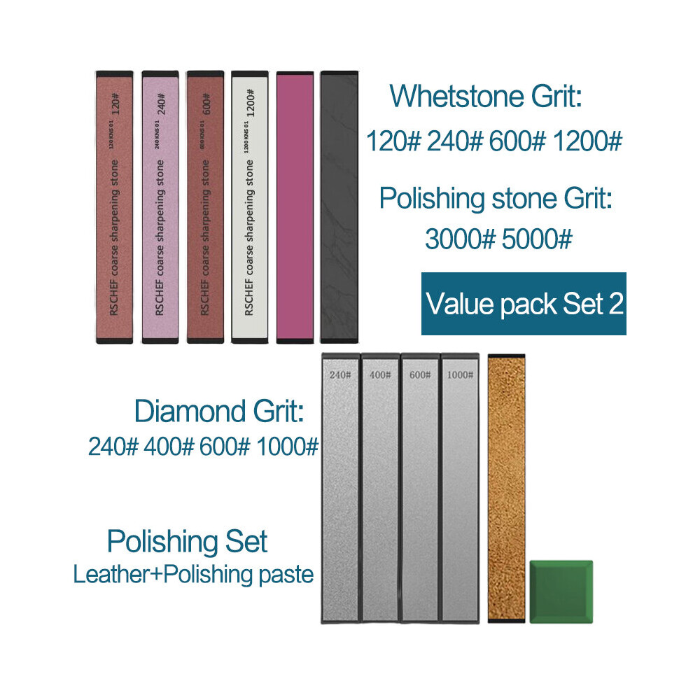 (A-Package B As Photo) 1Pc-13Pcs White Corundum Whetstone Bar Used For Ruixin Pro Knife Sharpener Whetstone Grinding Stone Sharpening Stone System 4856906247454