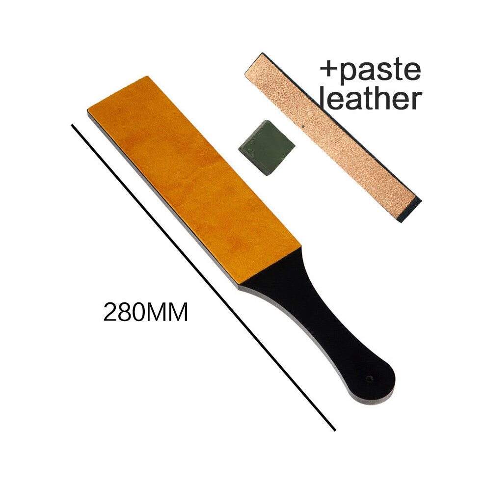 (A-Orange Like Pics) Knife Polishing Sharpener Sharpening Stone Leather Honing Strop Compound Grinding Knife Paste Polishing Paste Sharpening Tool 4856906214999