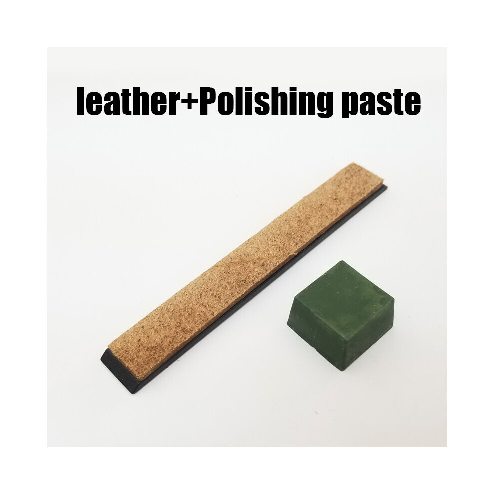 (A-1 And 1 Set Like Pics) Knife Polishing Sharpener Sharpening Stone Leather Honing Strop Compound Grinding Knife Paste Polishing Paste Sharpening To 4856906214807