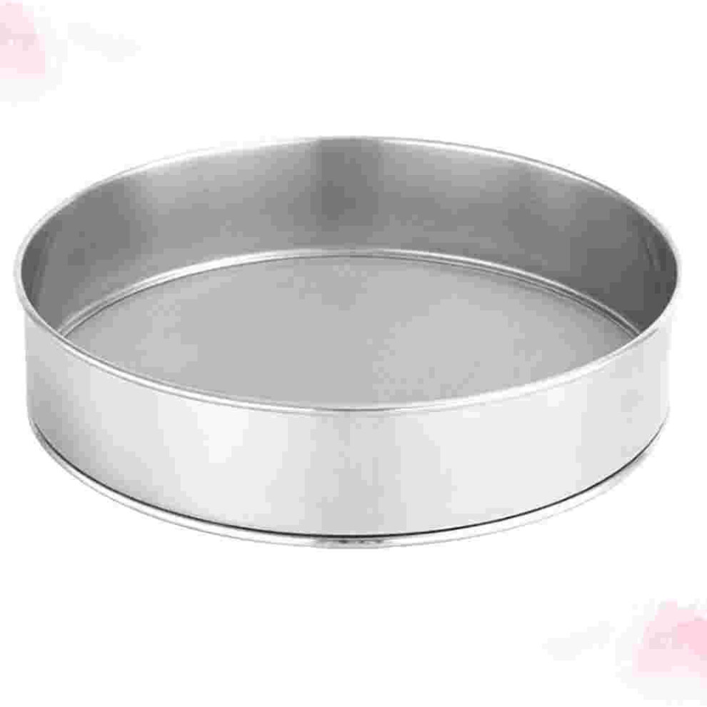 (a- 25x25CM) Flour Sifter Sieve Mesh Baking Strainer Fine Stainless Steel Round Filter Shaker Kitchen Sugar Cake Strainers Sifting Skimmer-image-OPC-PBQ85XF-NEW