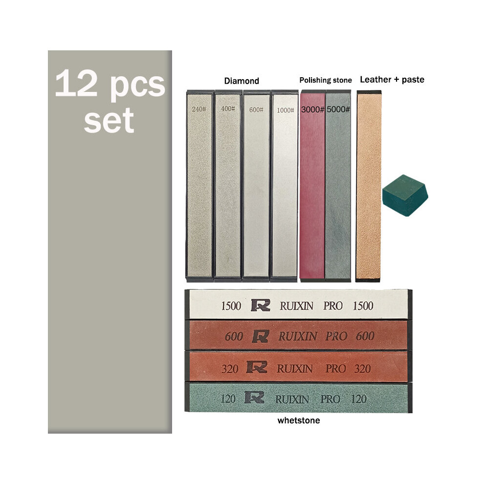 (A-4Y 4J 2B Pg Choice) Whetstone Set Sharpening Stone Knife Sharpener Diamond Professional Tools Knife Sharpener Professional Grinding Water Oil Stone 4856906239633
