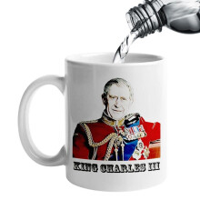 King Charles III Mug 2022 His Majesty Commemorative Gift Mug 350ml Ceramic White Funny Sarcasm Tea Cup Coffee Mug For Home
