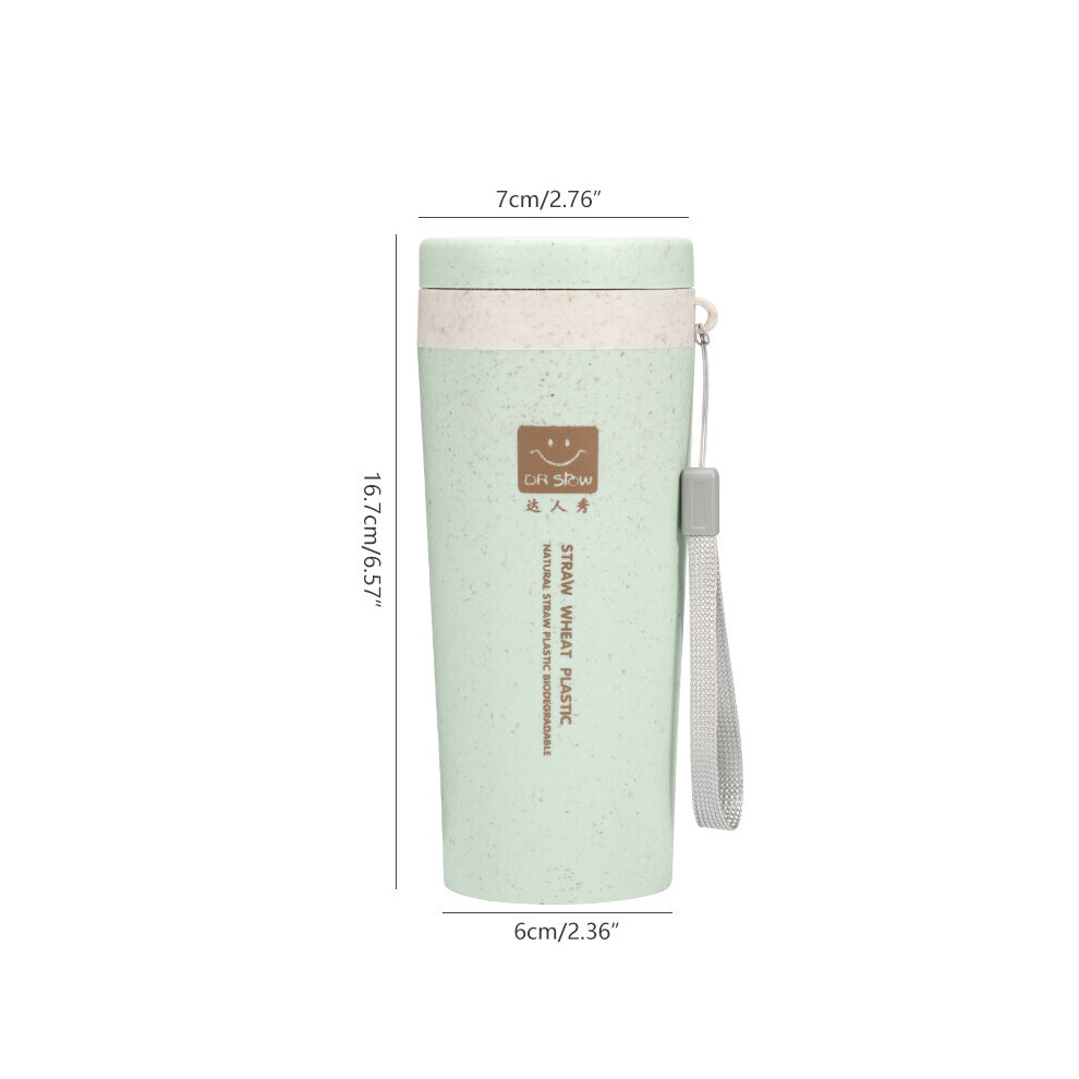 (a-Green 300ml) 1PC Travel Mug Thermo Bottle Office Coffee Tea Bottle Cups Straw Plastic Thermal Insulatio Cup Thermos for Tea Drinkware Cups