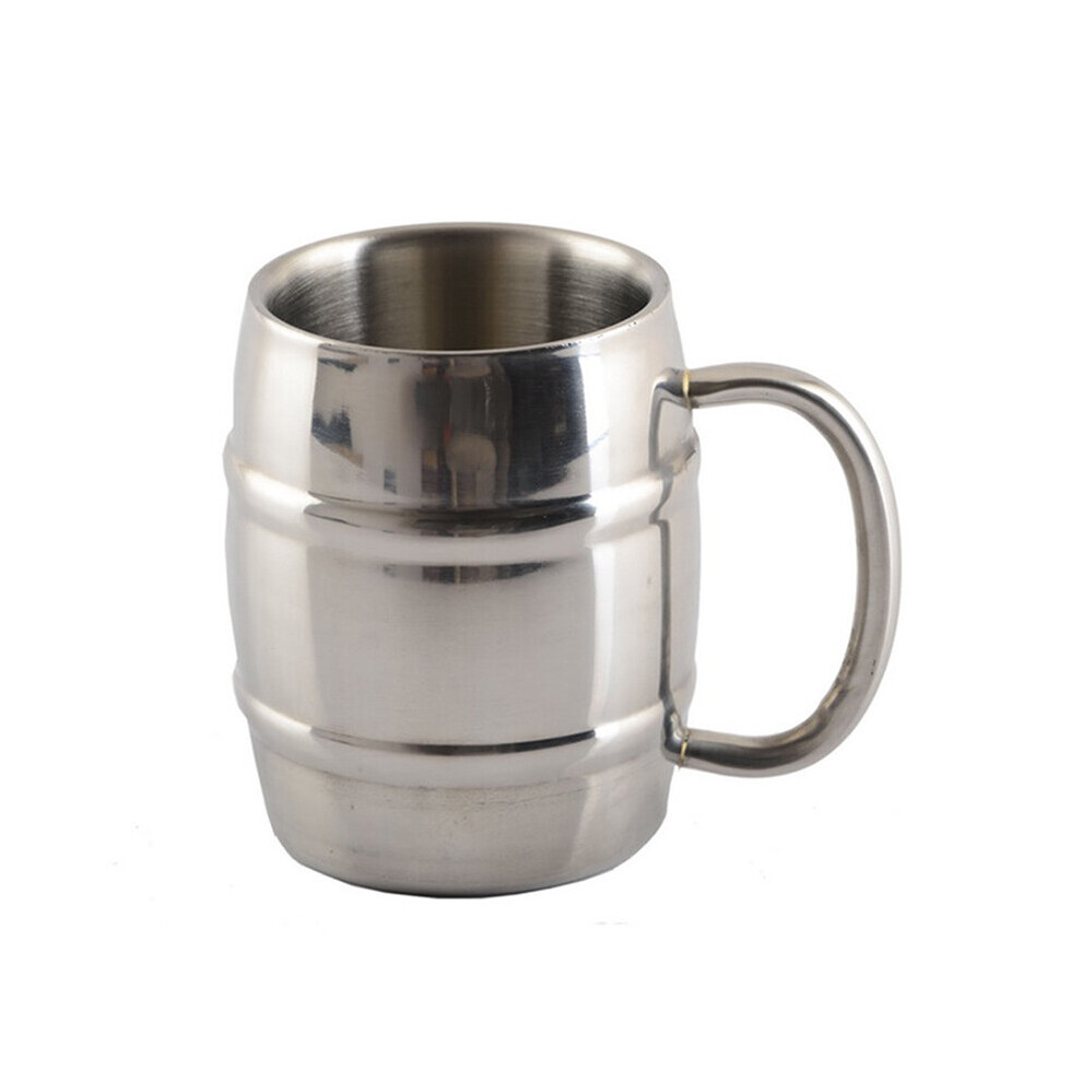 (a-450ml) 450ml Stainless Steel Beer Cup Mugs Outdoor Camping Western Tea Coffee Cup With Handle Insulated Portable Water Cup Drinkware
