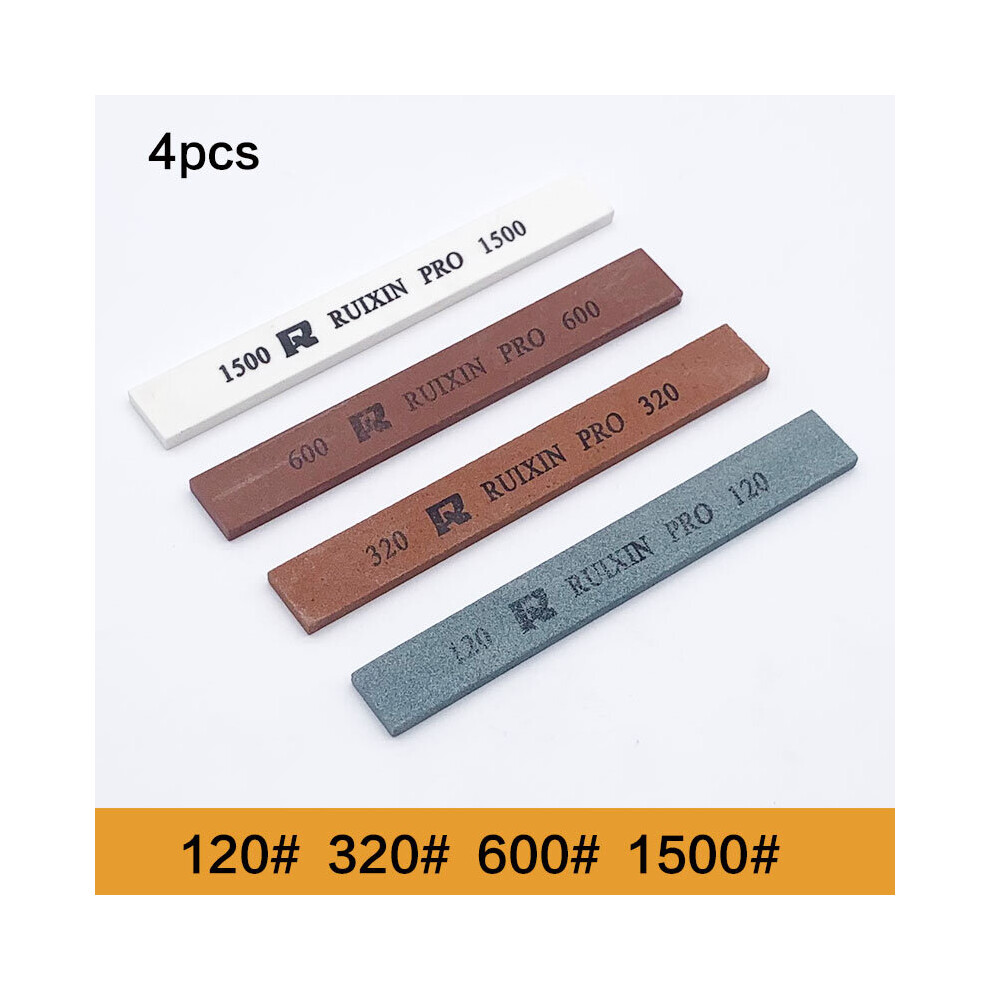 (A-4Pcs No Base) High Quality Ruixin Whetstone Sharpening Stone Knife Sharpener Tools Knife Sharpener Grinding Water Oil Stone Honing System 4856906229092