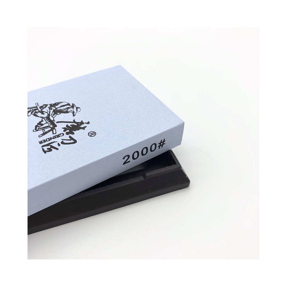 (A-2000 Grit) Taidea Whetstone Angle Guide Kitchen Knife Sharpener White Alundum Fast Sharpening Stone 240-8000Grit 4856906283957