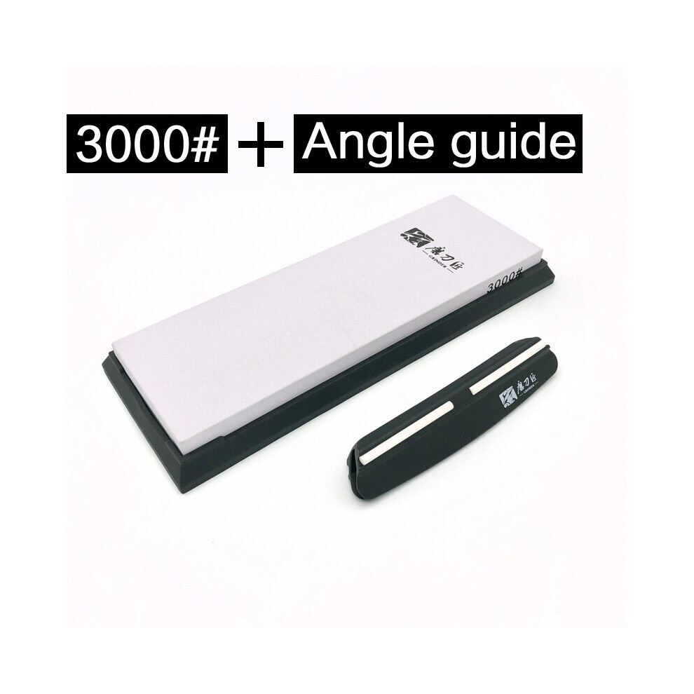 (A-Clear) Taidea Whetstone Angle Guide Kitchen Knife Sharpener White Alundum Fast Sharpening Stone 240-8000Grit 4856906284053