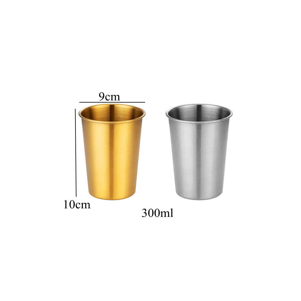 (a-Blue) Silver Golden Stainless Steel Beer Mug Portable Coffee Tea Wine Milk Cup Drinking Tumbler for Office Travel Water Cups Drinkware-image-OPC-PBQ88NM-NEW