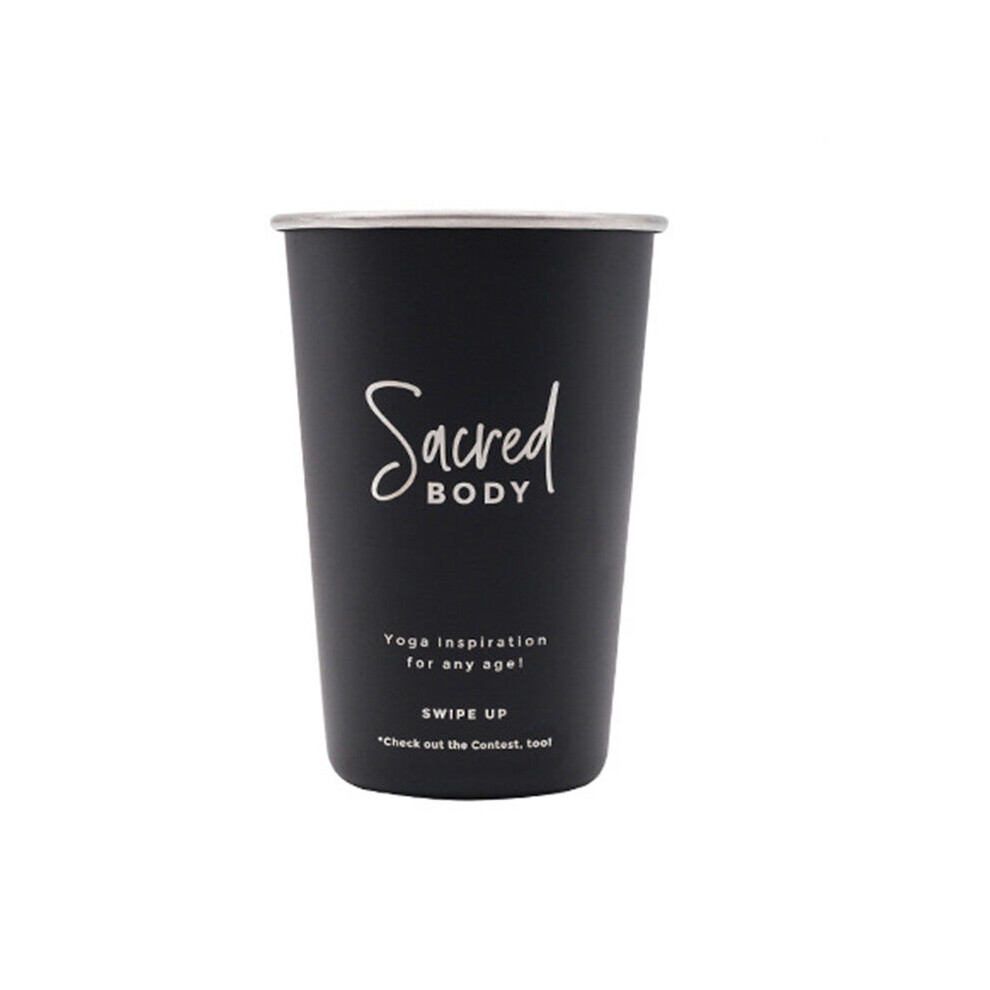 (a-Ghost Black 2) Stainless Steel Cups 16.9oz Shatterproof Pint Metal Cup Tumblers Large Capacity For Cold Drinks-image-OPC-PBQ89B8-NEW