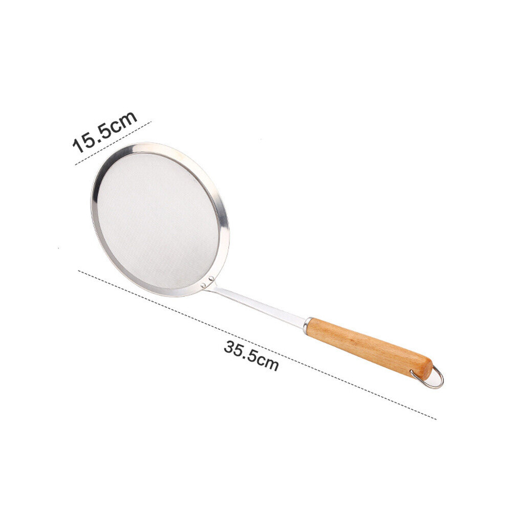(a-15.5 cm) Vegetable Residue Oil Mesh Colander Strainer Kitchen Tools & Gadgets Stainless Steel Mesh Skimmer Kitchenware-image-OPC-PBQ89GD-NEW