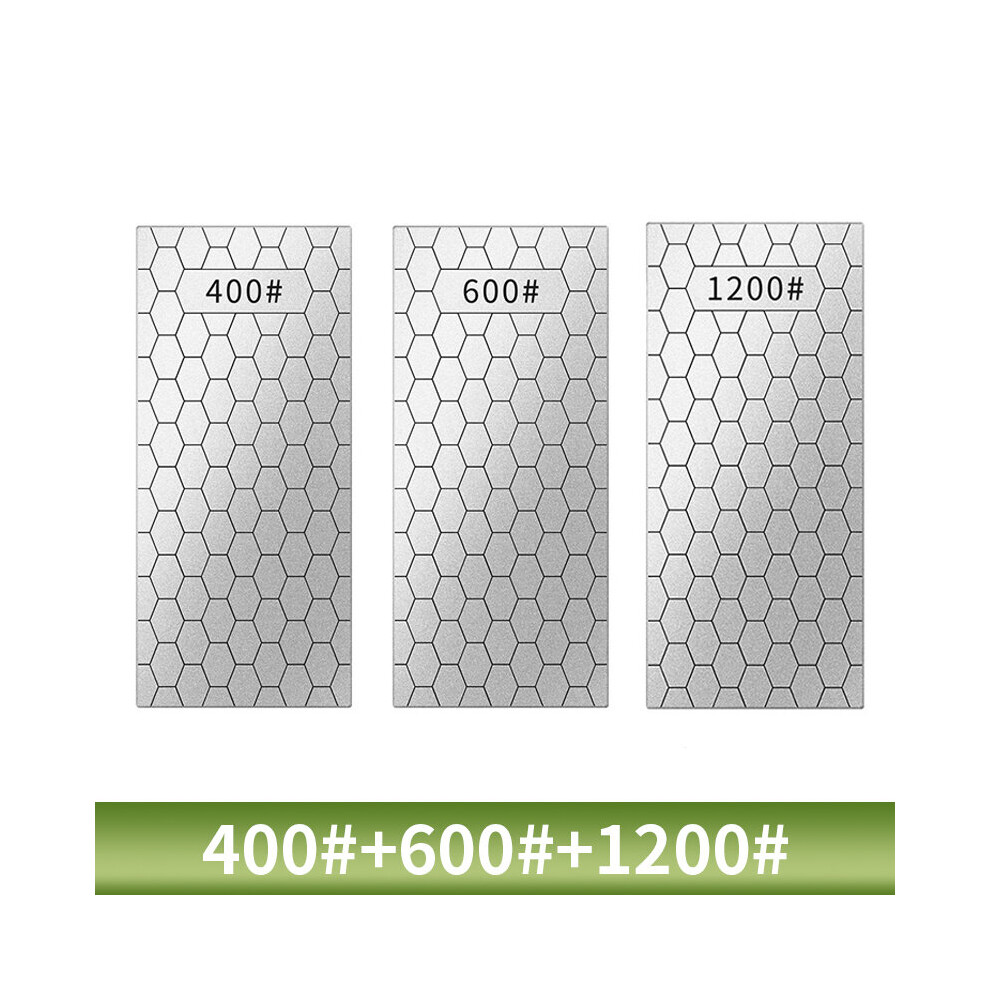 (A-400 600 1200Grit Knife Sharpener) 400/600/1000/1200#Grit Diamond Sharpening Stone Knife Sharpener Set Angle Guide Whetstone Grinding System Grindst 4856906260156
