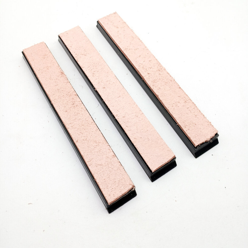 (A-3Pcs Leather) Knife Polishing Sharpener Sharpening Stone Leather Honing Strop Compound Grinding Knife Paste Polishing Paste Sharpening Tool 4856906278014