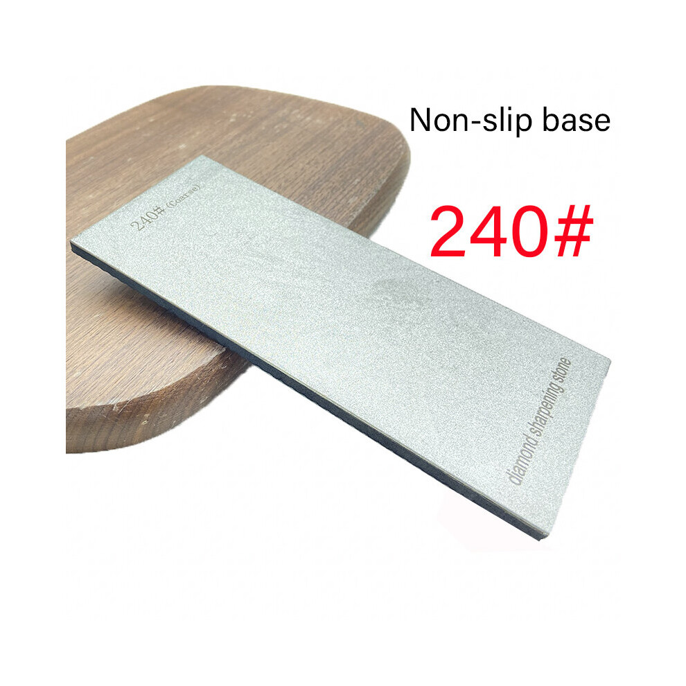 (A-Grit 240 Black Base) Diamond Knife Sharpener Grit 80-3000# Sharpening Stone Whetstone Professional Woodwork Knive Grinding Edge Tool Anti-Skid Base 4856906212490