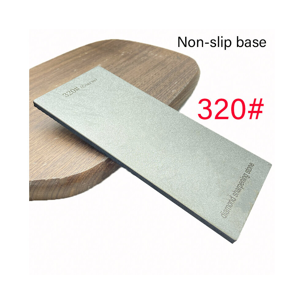 (A-Grit 320 Black Base) Diamond Knife Sharpener Grit 80-3000# Sharpening Stone Whetstone Professional Woodwork Knive Grinding Edge Tool Anti-Skid Base 4856906212544