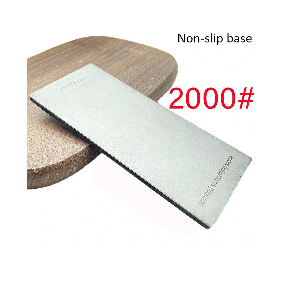 (A-Grit 2000 Black Base) Diamond Knife Sharpener Grit 80-3000# Sharpening Stone Whetstone Professional Woodwork Knive Grinding Edge Tool Anti-Skid Bas 4856906212483