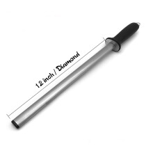 (a-TG0826 12inch As shown) TAIDEA Professional Ceramic Sharpening Rod Diamond Sharpening Steel Knife Blades Japanese Chef Knives Damascus Knives musats