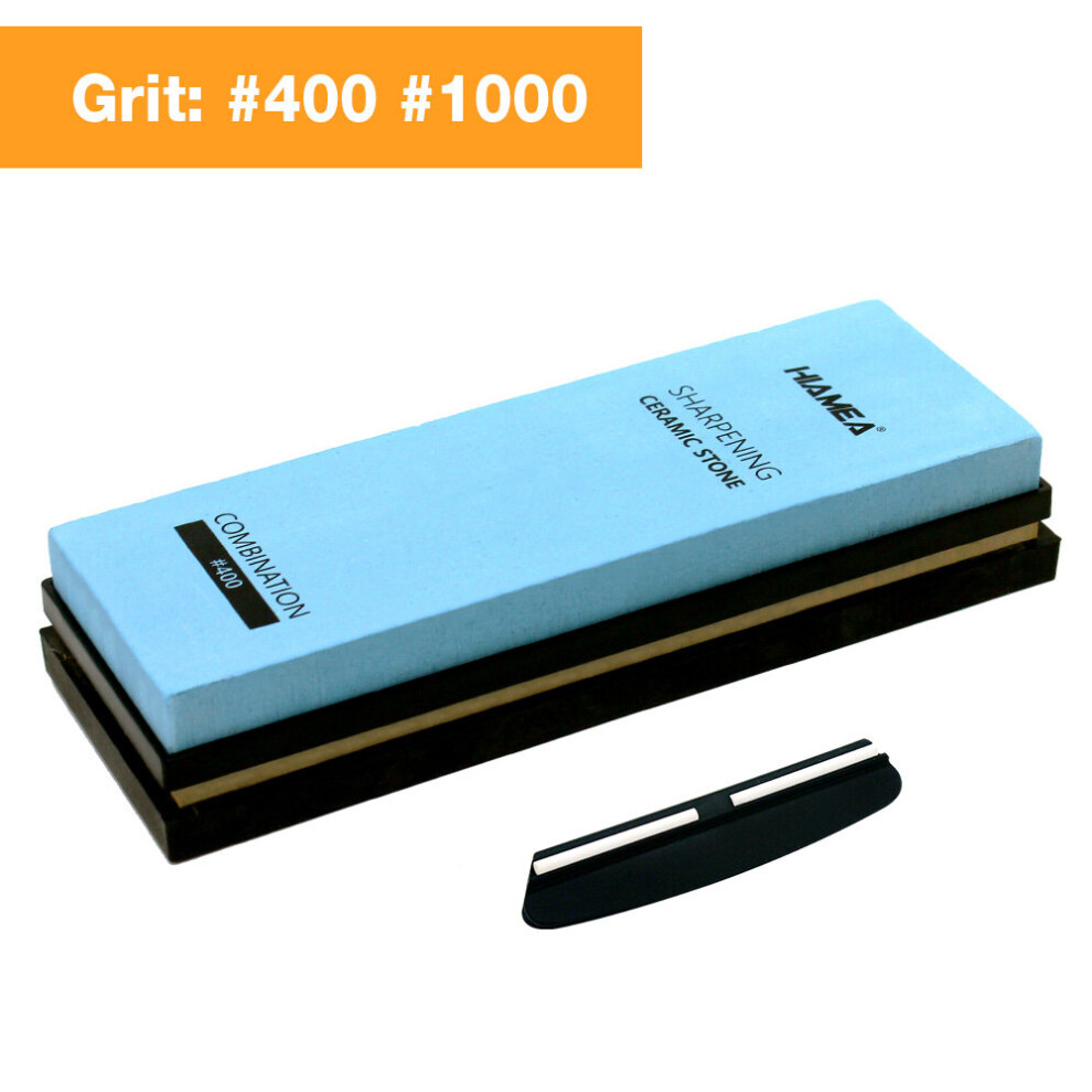 (A-400 1000) Hiamea New Ceramic Whetstone Knife Sharpener Whetstone Sharpening Stones Grinding Stone System Water Stone Honing Whetstone 4856906263935