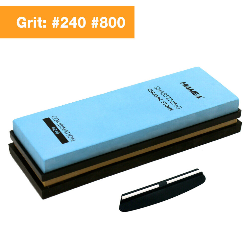 (A-240 800) Hiamea New Ceramic Whetstone Knife Sharpener Whetstone Sharpening Stones Grinding Stone System Water Stone Honing Whetstone 4856906263898