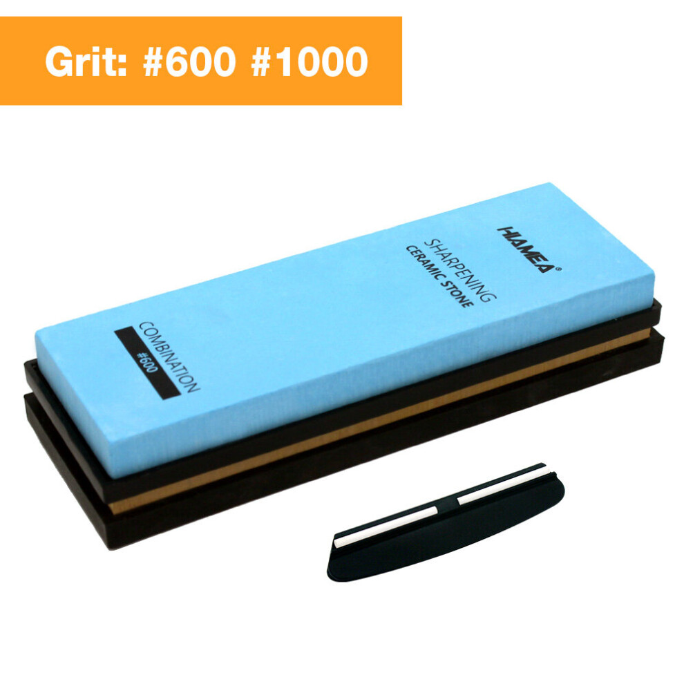 (A-600 1000) Hiamea New Ceramic Whetstone Knife Sharpener Whetstone Sharpening Stones Grinding Stone System Water Stone Honing Whetstone 4856906263997