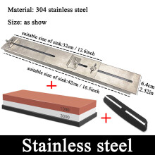 (a-Sink bridge 10003000 as shown) Whetstone Knife Sharpener Water Stone Plate Grinding Charcoal Stone Base Angle Guide Adjustable Whetstones Sink Bridge Holder