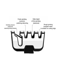 (a-FAGNT-T M) 4 IN 1scissors knife sharpener 3 paragraphs knife sharpener Replaceable grinding head section knives accessories kitchen gadgets