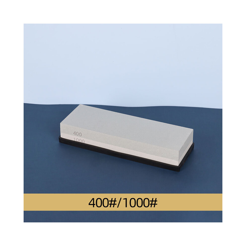 (A-400 1000) Dual Side Knife Sharpener Whetstone Sharpening Stone Professional Grinding Kitchen Tools Accessories Gadgets Wet Girt Honing Set 4856906246051