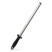 (a-Black 12 INCH) Diamond Carbon Steel Professional Knife Sharpener Rod Kitchen Home or Hunting Master Chef Hunter Gourmet Blade Sharpening Rod