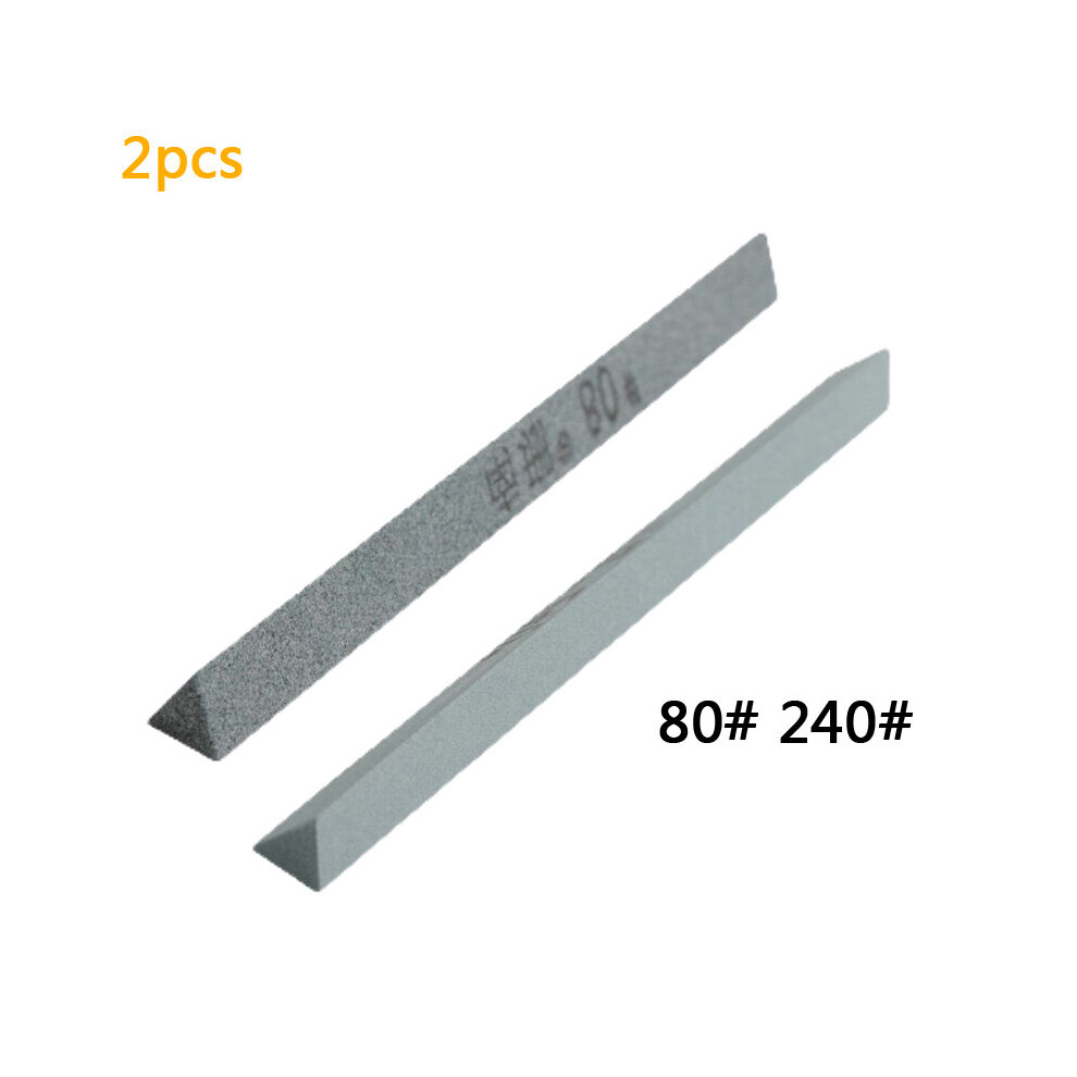 (A-2Pcs Sharpening Stone) 240/320/400/600 Grit Oil Stone Green Silicon Carbide Sand Bar Grinding Block Ceramic Jade Round Triangle Knife Sharpener Too 4856906249939
