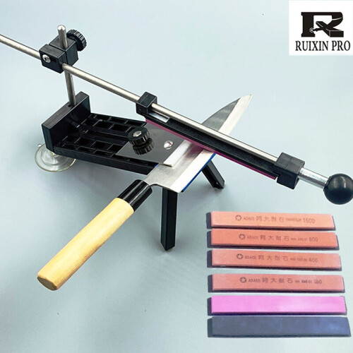 (a-Sharpener(6 stones)A) RuiXin Sharpener system for edger diamond stone Fixed angle grinder Professional sharpener Knife stone Sharpening stone 1