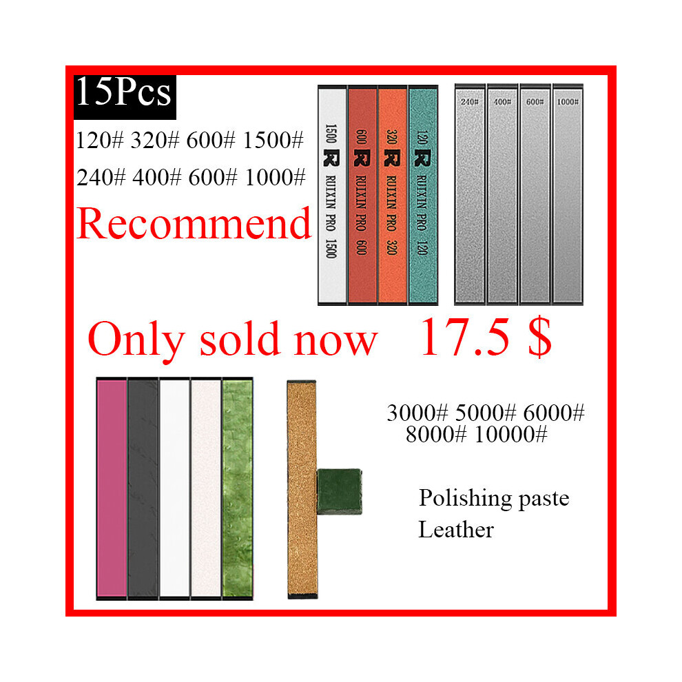(A-Recommend 16Cm) Diamond Sharpening Stone Professional Kitchen Knife Sharpener Sharpeningstone Grinding Tool 600 1000 2000 3000 Grit Whetstone 4856906240752